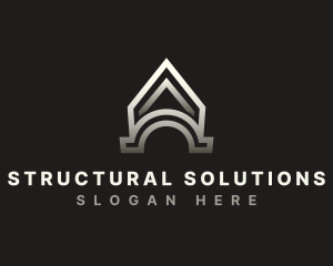 Structural - Arch Industrial Letter A logo design