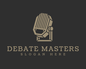 Debate - Fancy Microphone Podcast logo design