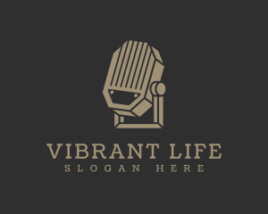 Live - Fancy Microphone Podcast logo design