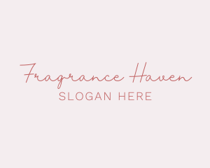 Feminine Cosmetics Wordmark logo design