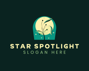 Moon Plant Stars logo design