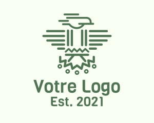 Bird - Minimalist Aztec Eagle logo design