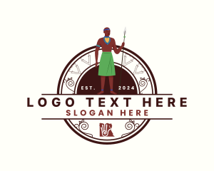 Indigenous - African Tribe Warrior logo design