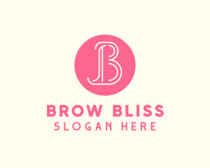 Pink Beauty Letter B logo design