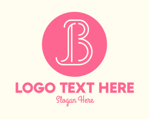 Beauty Brand - Pink Beauty Letter B logo design