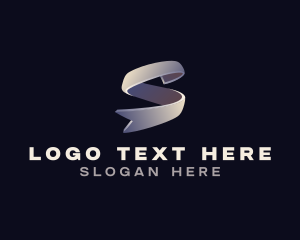 Accounting - Elegant 3D Ribbon Letter S logo design