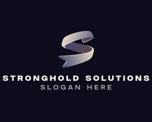 Elegant 3D Ribbon Letter S logo design