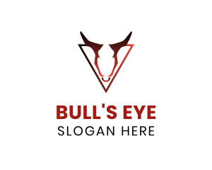 Bull Horn Triangle logo design