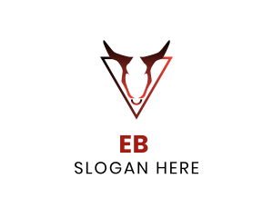 Smokehouse - Bull Horn Triangle logo design