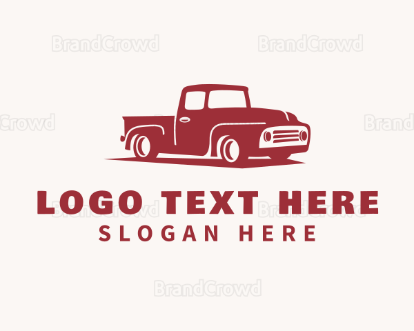 Retro Truck Transport Logo