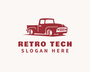 Retro Truck Transport logo design