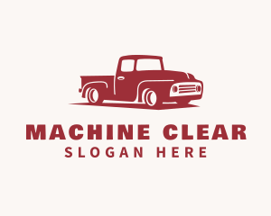 Pickup Truck - Retro Truck Transport logo design