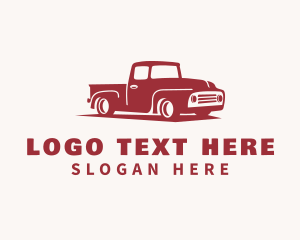 Truckload - Retro Truck Transport logo design