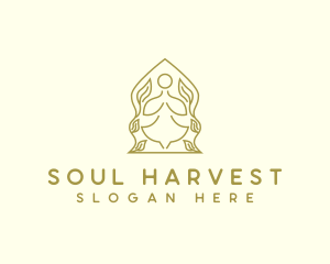 Yoga Wellness Prayer logo design