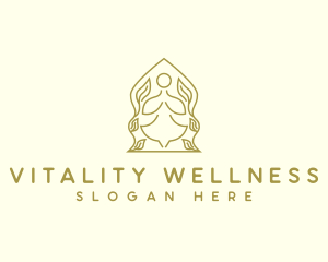 Yoga Wellness Prayer logo design