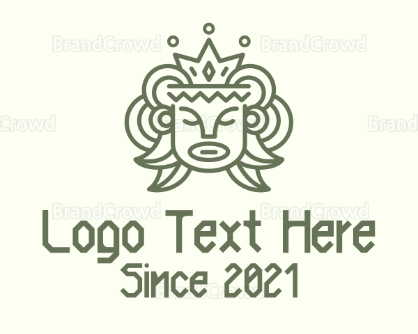 Ancient Mayan King Head Logo