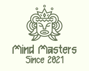 Head - Ancient Mayan King Head logo design