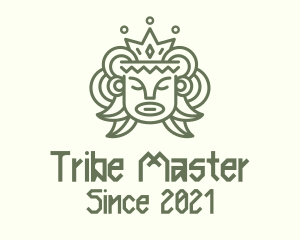 Ancient Mayan King Head logo design