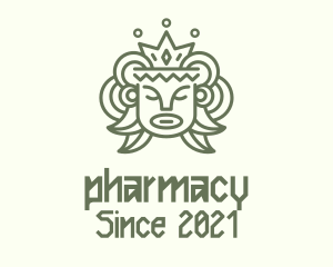 Ancient Mayan King Head logo design