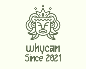 Race - Ancient Mayan King Head logo design