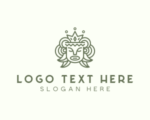 Ancient Mayan King Head logo design