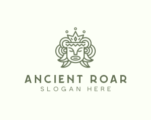 Ancient Mayan King Head logo design