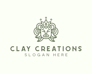 Ancient Mayan King Head logo design