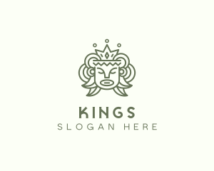 Ancient Mayan King Head logo design