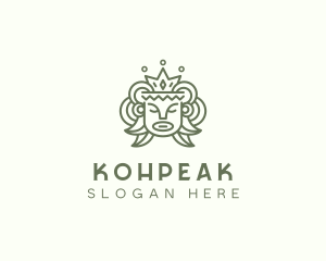 Ancient Mayan King Head logo design