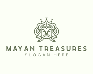 Mayan - Ancient Mayan King Head logo design