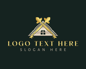 Luxury - Residential House Key logo design