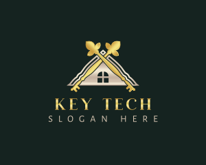 Residential House Key logo design