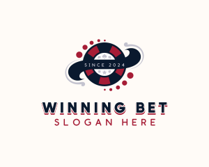 Bet - Poker Chip Gambling logo design
