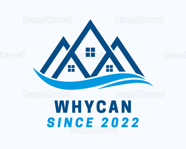 Real Estate House Wave Logo