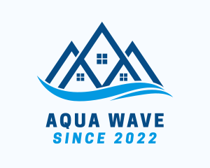 Real Estate House Wave logo design