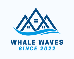 Real Estate House Wave logo design