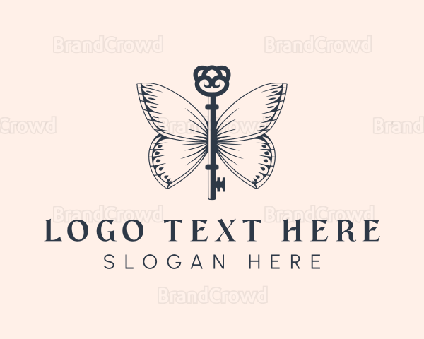 Luxury Butterfly Key Logo