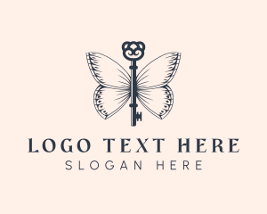 Luxury Butterfly Key Logo