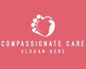 Caring - Heart Donation Charity logo design