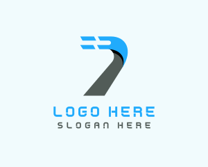 Computer - Digital Technology Number 7 logo design