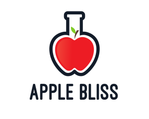 Apple Test Tube logo design