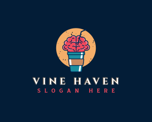 Hot Brain Beverage logo design