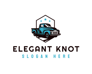 Retro Pickup Truck logo design