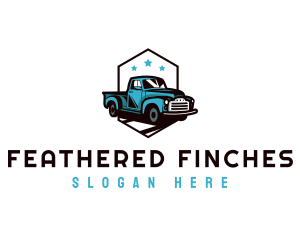 Retro Pickup Truck logo design