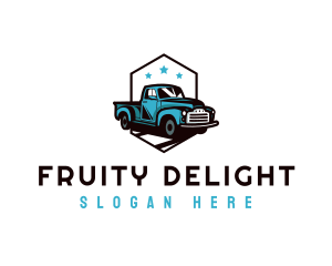 Retro Pickup Truck logo design