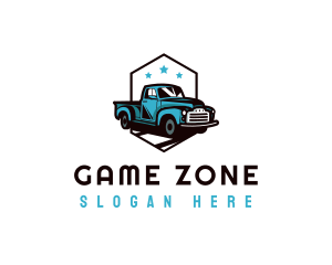 Retro Pickup Truck logo design