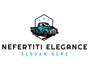 Retro Pickup Truck logo design