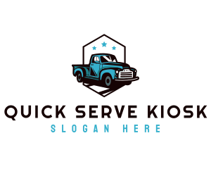 Retro Pickup Truck logo design