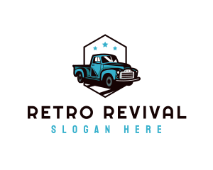 Retro - Retro Pickup Truck logo design