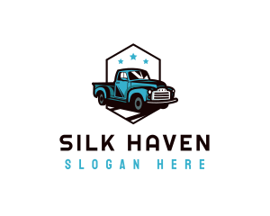 Retro Pickup Truck logo design